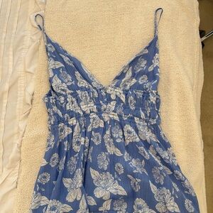boutique blue and white floral mini dress